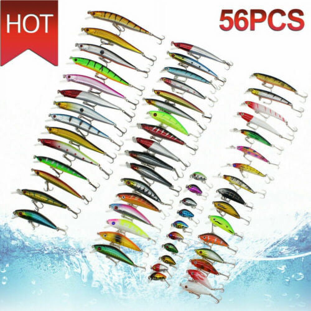 56 Diverse Fishing Baits Lure Set N61709