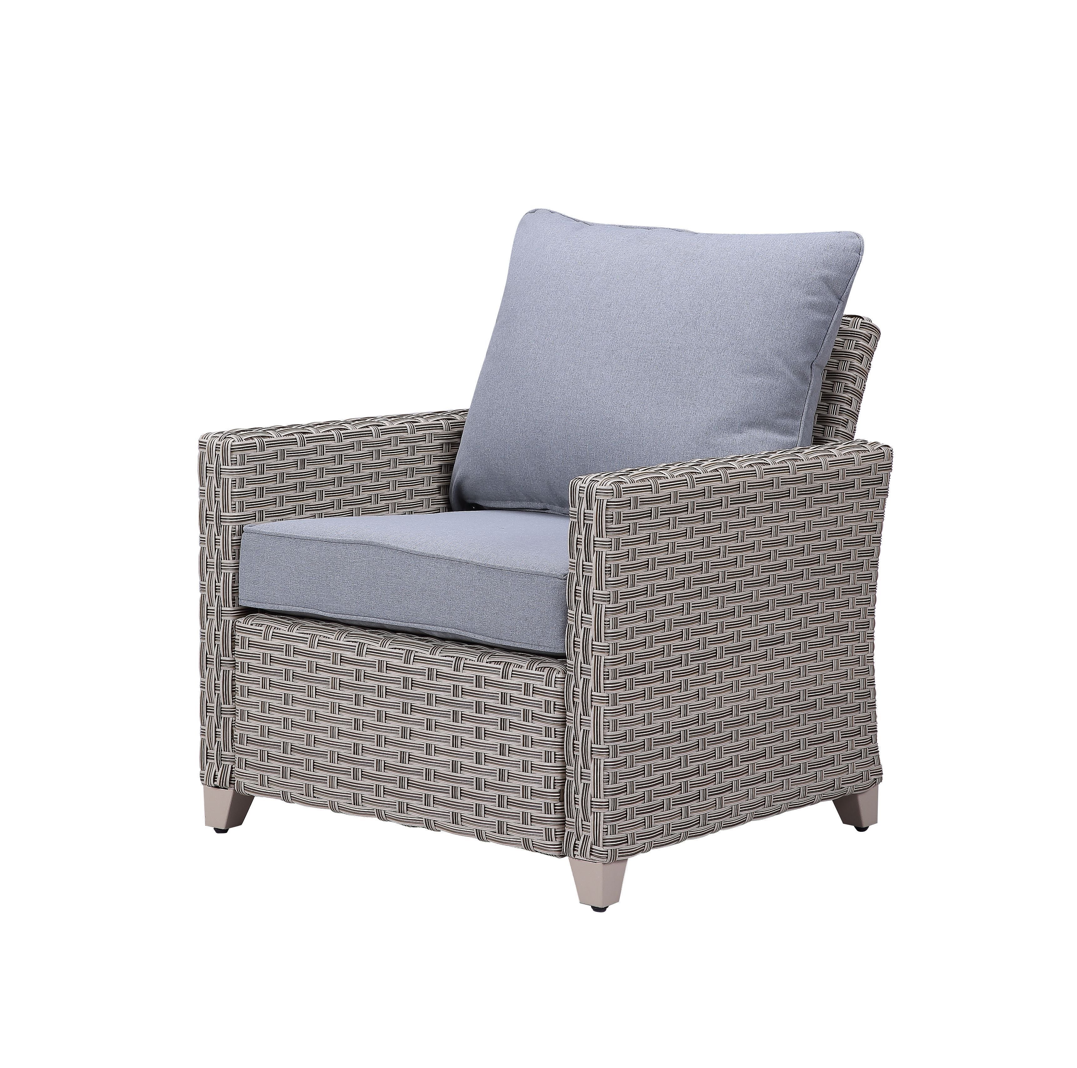 Gray Fabric Patio Sofa Set Z659