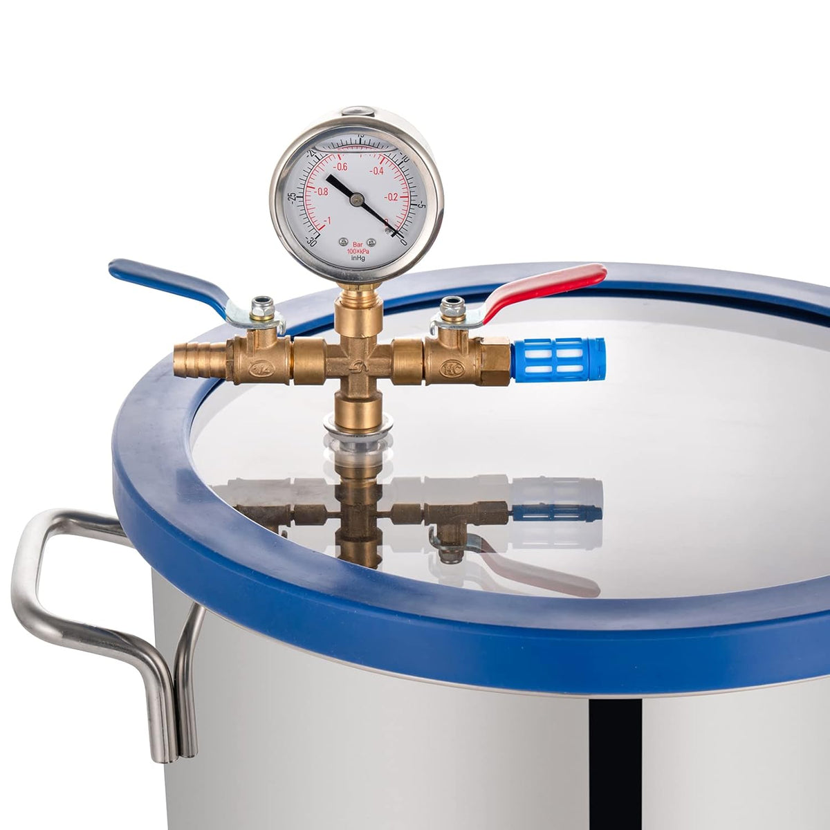 3 Gallon Stainless Steel Vacuum Chamber with 4CFM 1/3HP Single Stage Vacuum Pump O4274