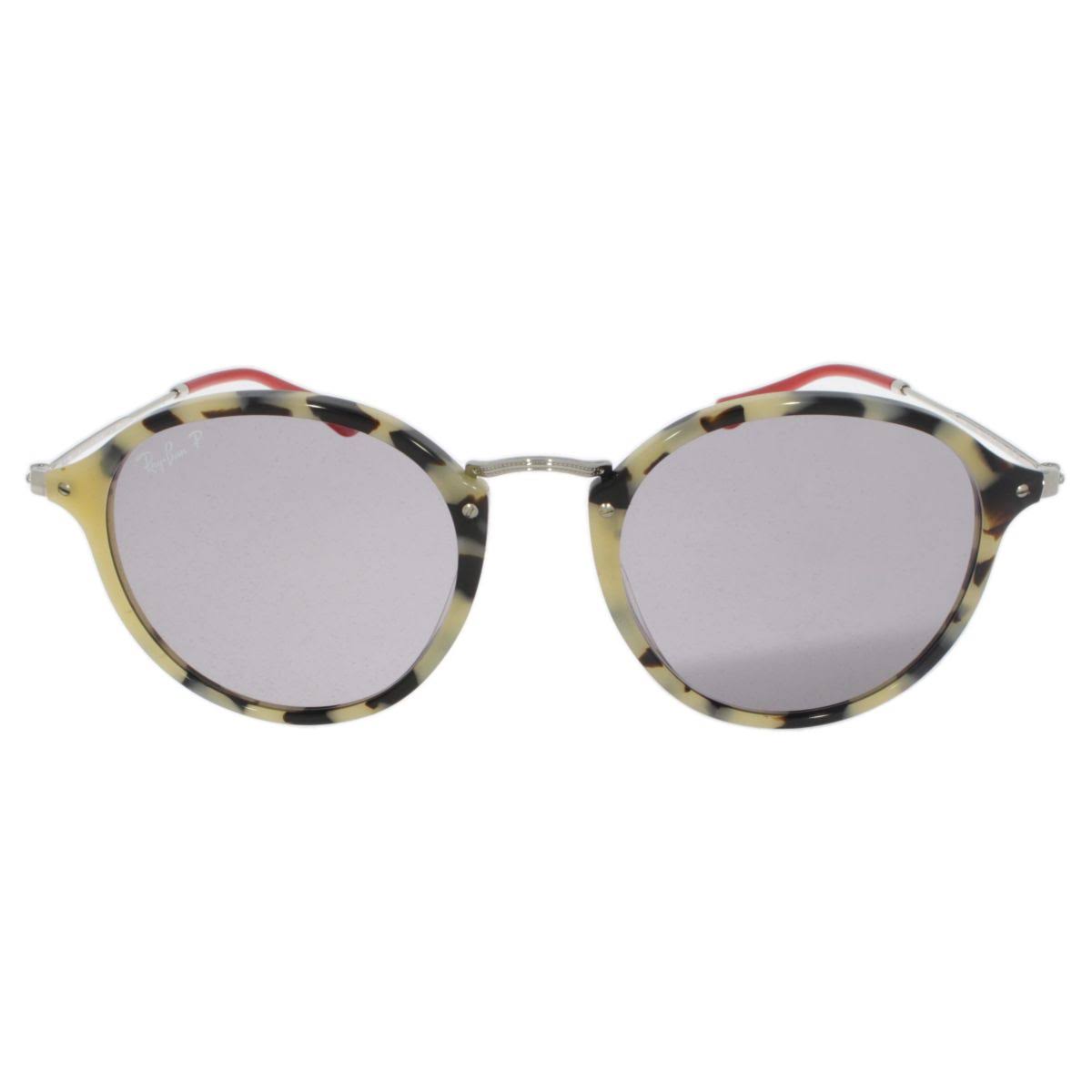 Beige Havana Grey Polar Round Sunglasses 52 mm H617