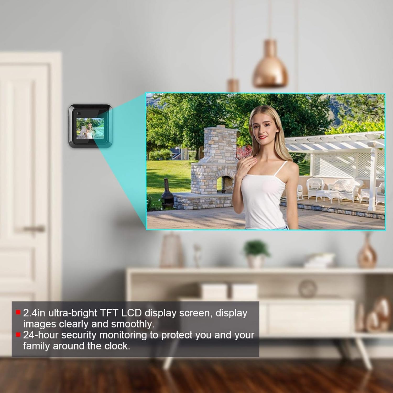 145° Wide-Angle Digital Door Peephole Camera with 2.4in LCD Y523