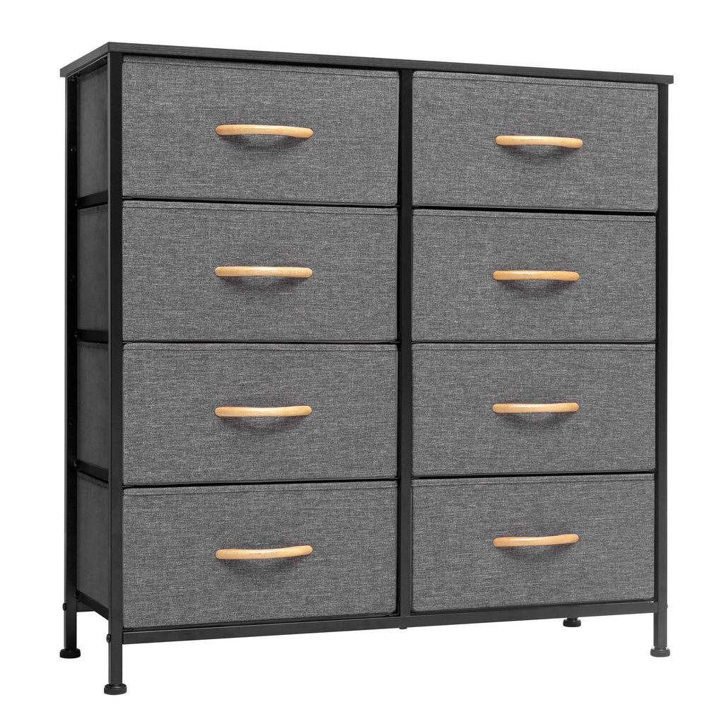 Blue, Orange & Light Coffee 8 Drawer Vertical Dresser Q4141