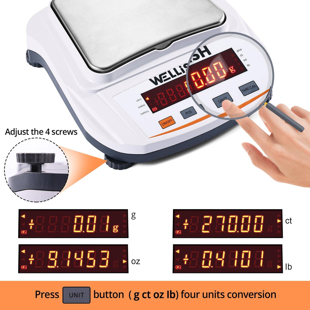 2000g/0.01g High Precision Digital Analytical Balance Scale T5610