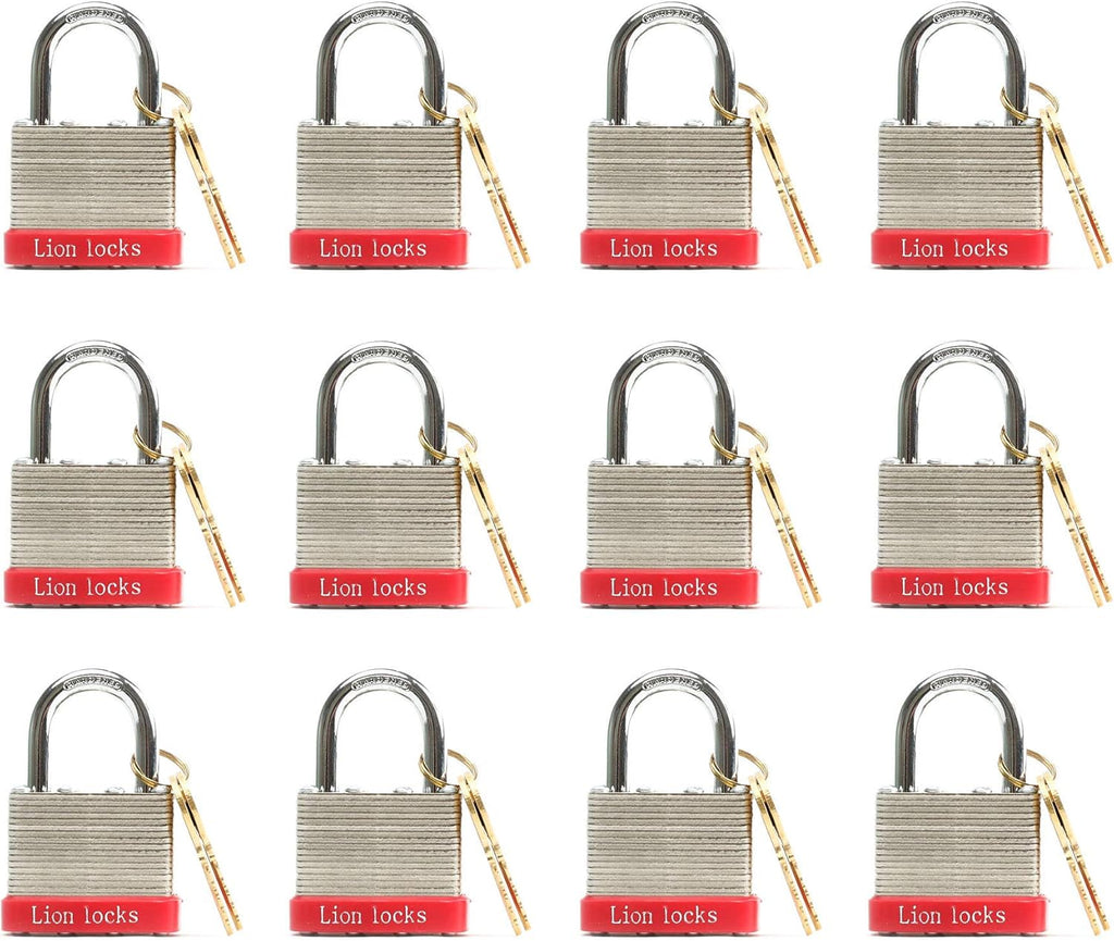 48 Keyed-Alike Padlocks with 2" Long Shackle, Hardened Steel Case, Brass Pin Cylinder S558