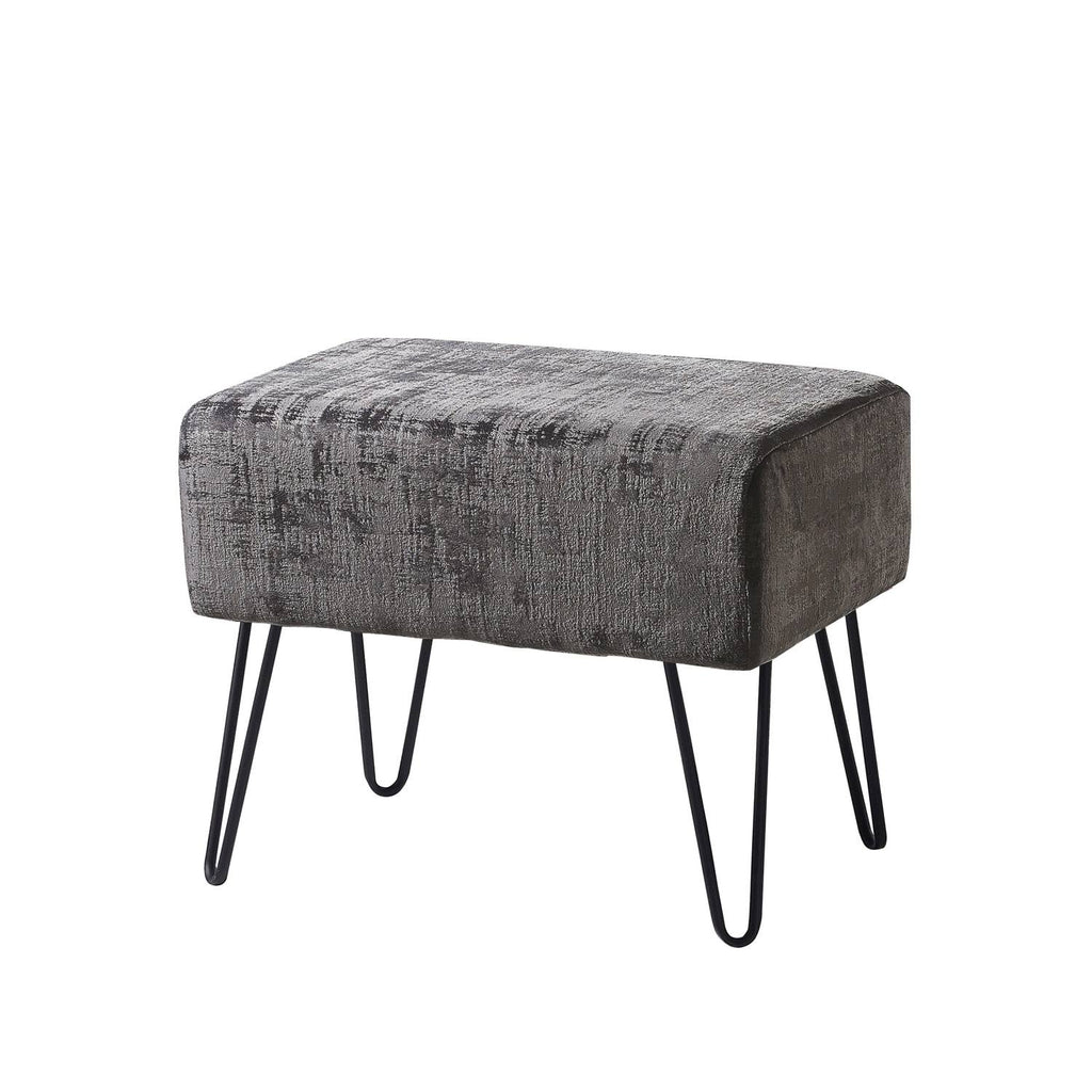 Textured Velvet Ottoman M18492