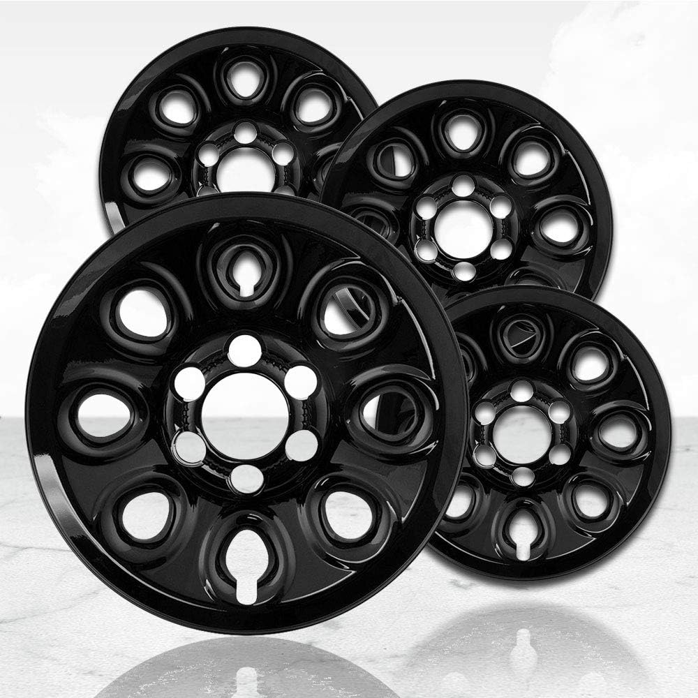 17" Gloss Black Wheel Skins Set of 4 C9712