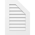 Half Octagon Top Right Surface Mount PVC Gable Vent O23697