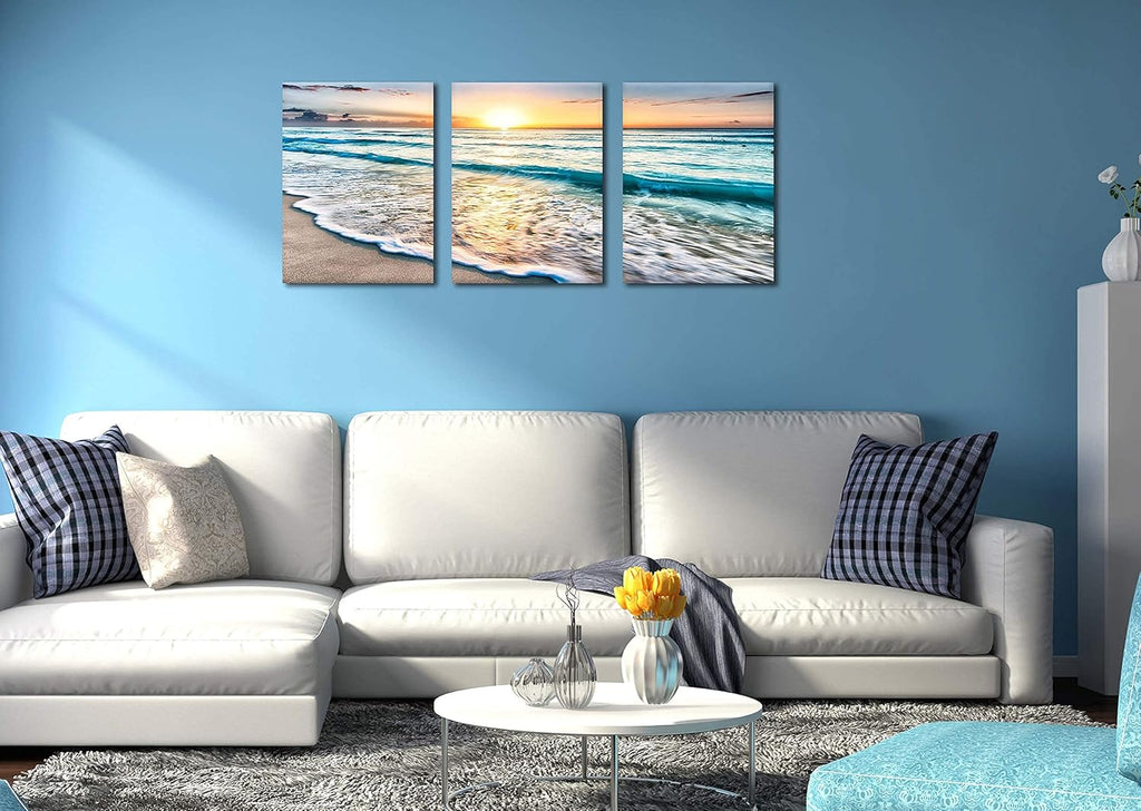 Framed Canvas Wall-Art Oil Painting 12x16inchx3pcs W132