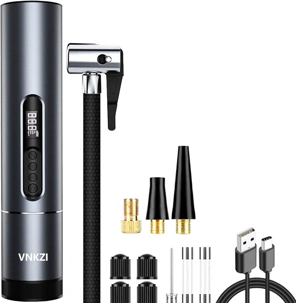 Handheld Air Compressor Portable Inflator, 6600mAh Rechargeable 120PSI Tire Pump with LED Display F137