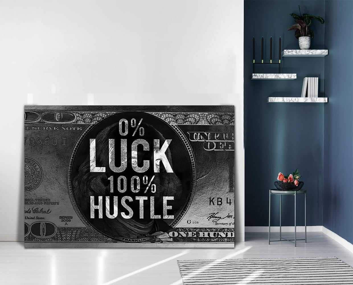 Framed Canvas Painting Motivational Quotes Artwork (30”Hx40”W) V6095