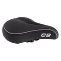 Black Soft Vinyl Hybrid Bike Saddle H928514