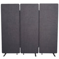 3 Pack Acoustic Room Dividers in Slate Gray O686