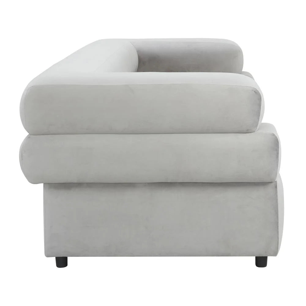Light Grey Velvet Sofa H6640