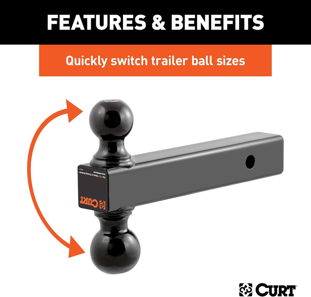 Multi-Ball Trailer Hitch Ball Mount, 2-Inch Receiver, 10,000 lbs P5819
