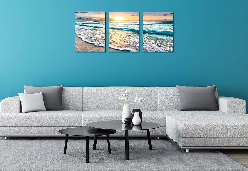 Framed Canvas Wall-Art Oil Painting 12x16inchx3pcs W132