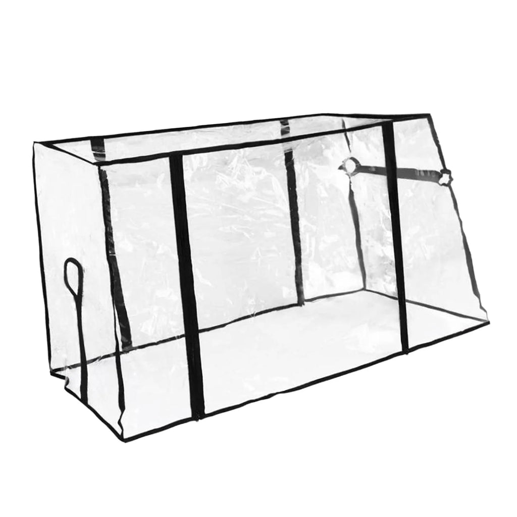 Collapsible Wagon Cart Waterproof Cover Canopy Transparent PVC 33x15.7x27.6inch Portable Dustproof Rainproof P222782