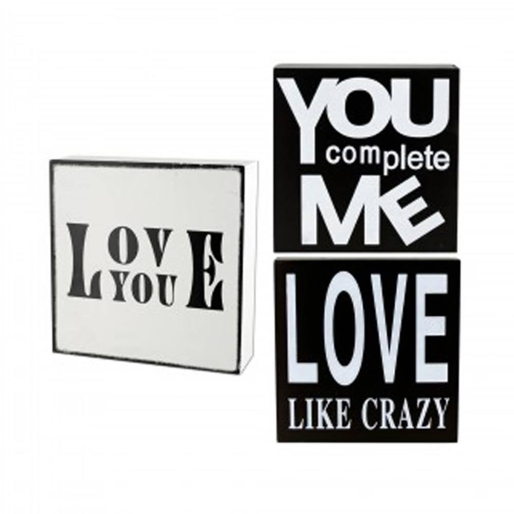 Wood Block Sign, Case of 6 K339
