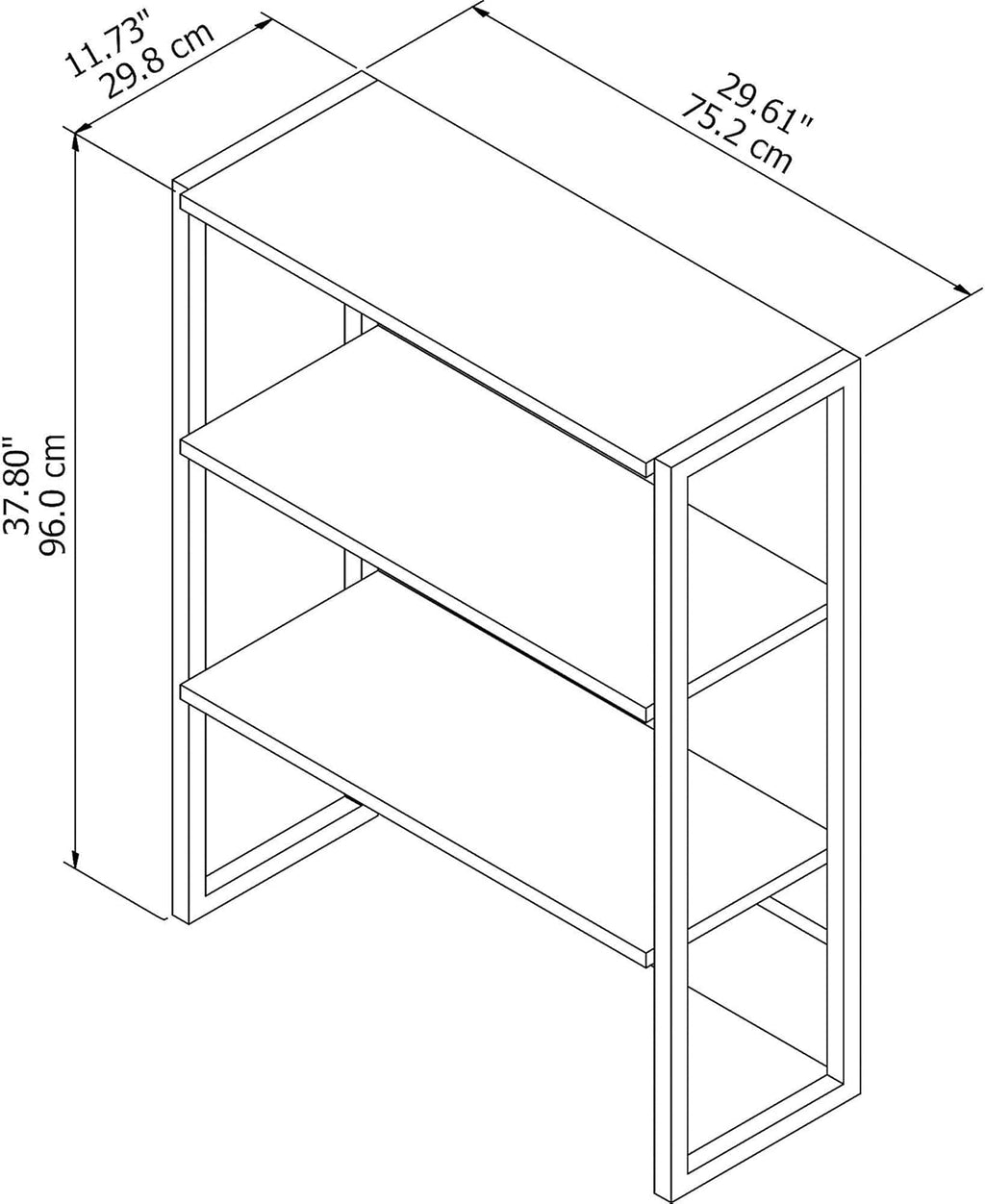 Storm Gray Bookcase Hutch V9987