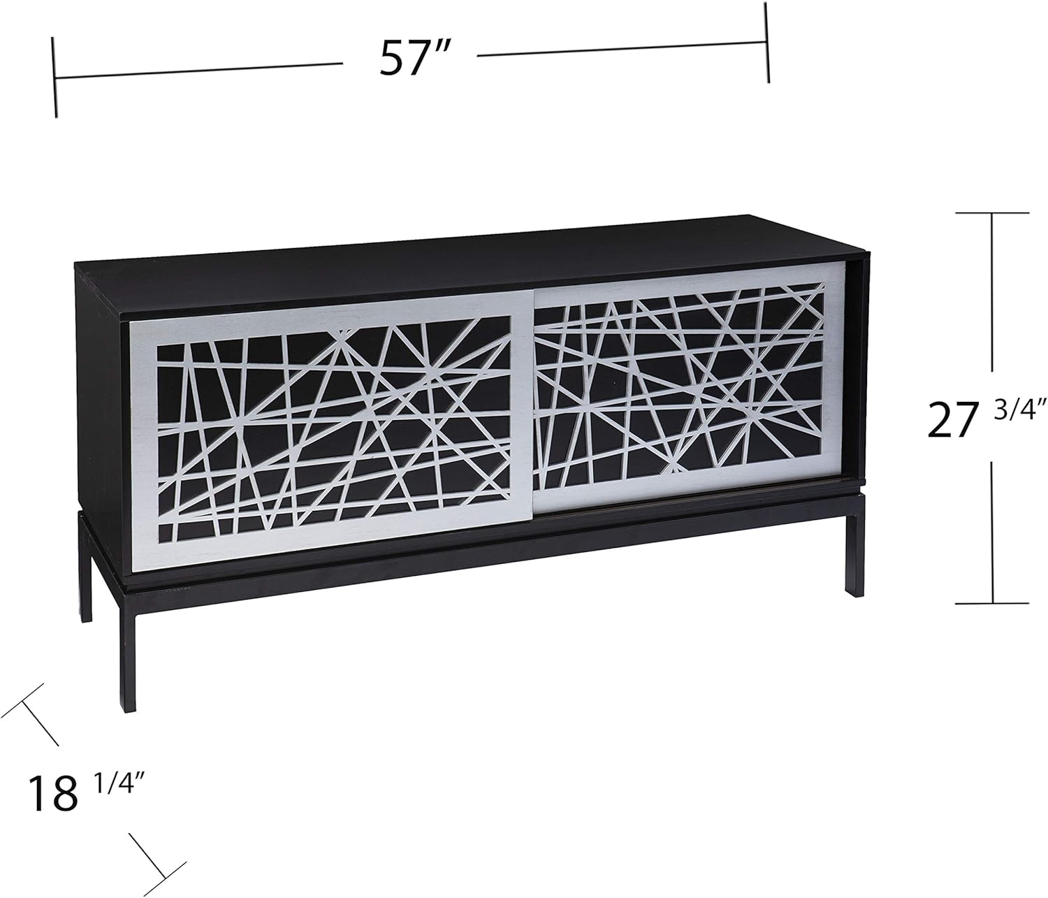 Black/Silver Media Cabinet L940310