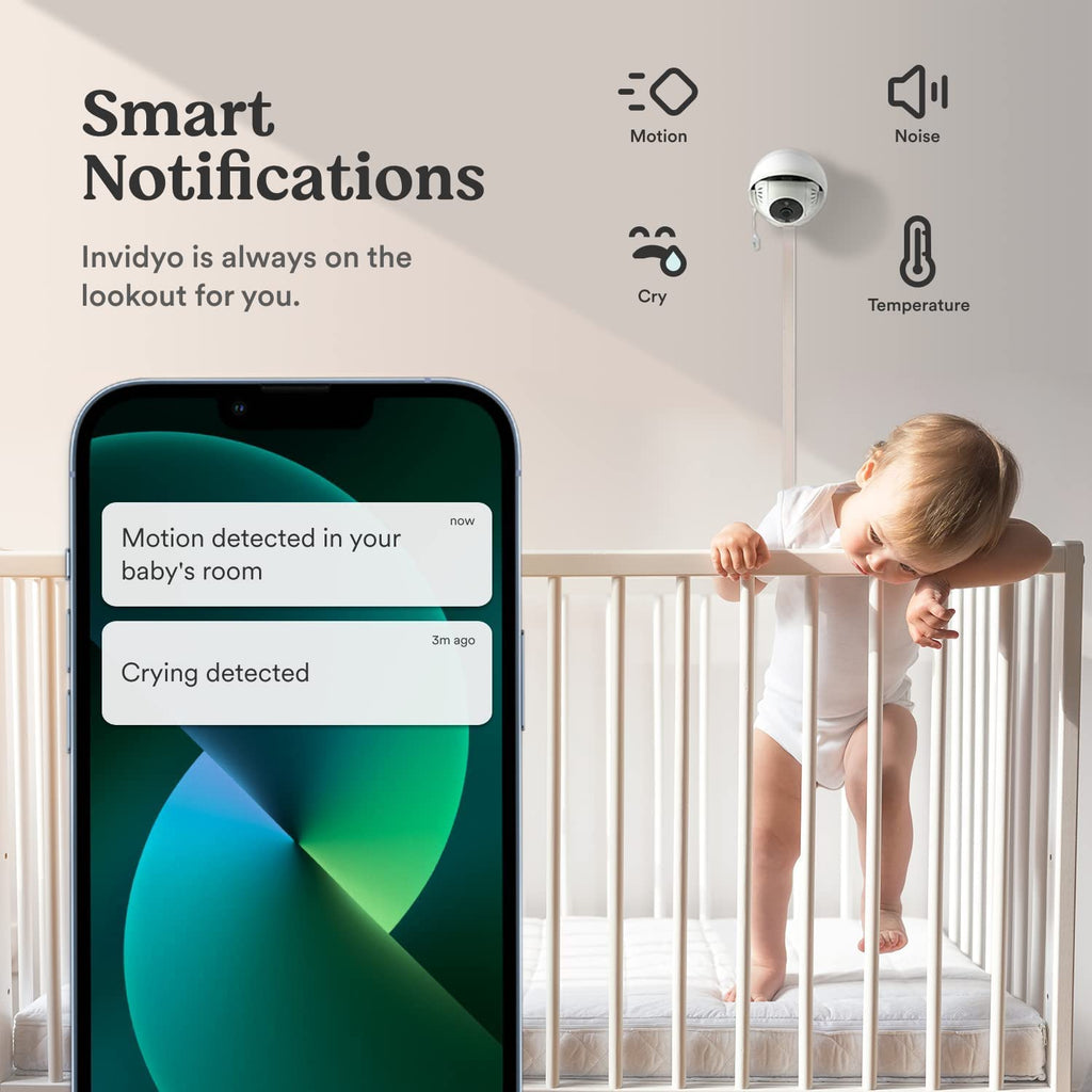 WiFi Baby Monitor with 1080P Full HD Camera, Night Vision, Two Way Talk, Temperature Sensor O89147