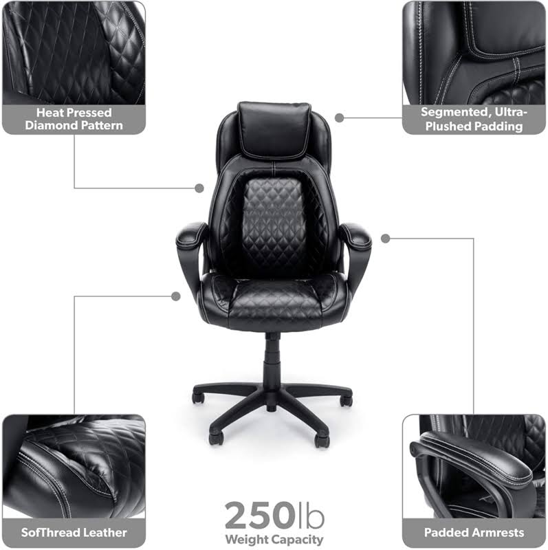 Bla Leather High Back Office Chair D8832