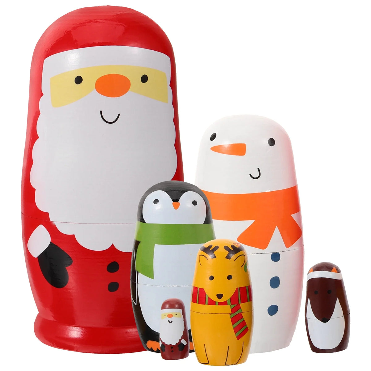 6pcs Handmade Wooden Matryoshka Dolls P160199