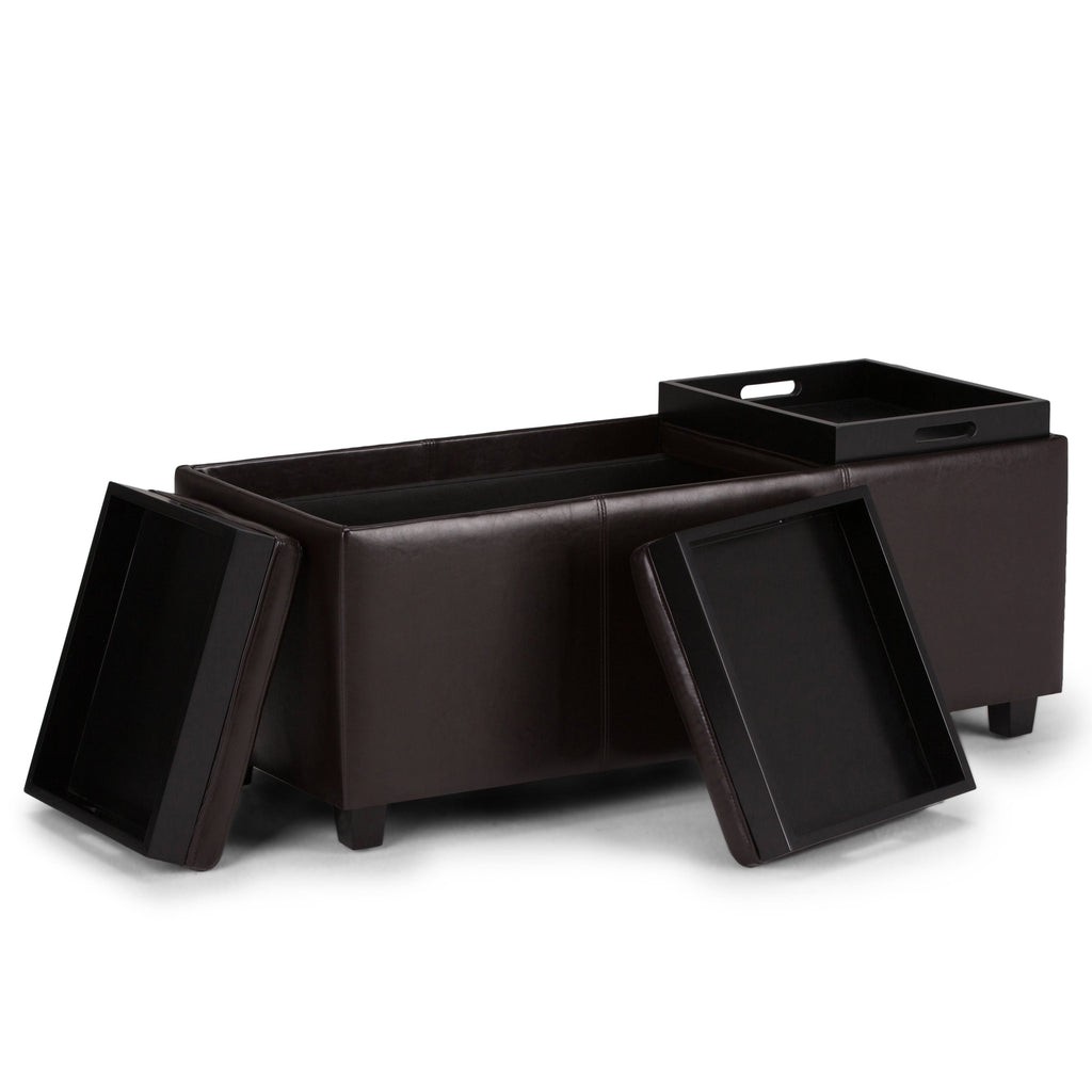 Cloud Grey Rectangle Storage Ottoman P29788