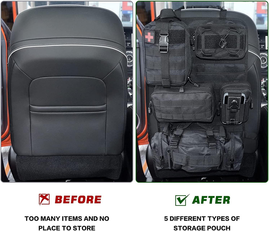 Front Seat Back Storage Bag Organizer with 5 Bags M8190