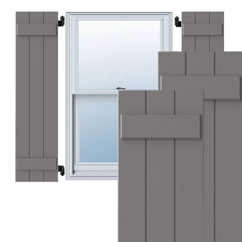 12x22W x 32x22H Primed Composite Board-n-Batten Shutters (Per Pair) N9166
