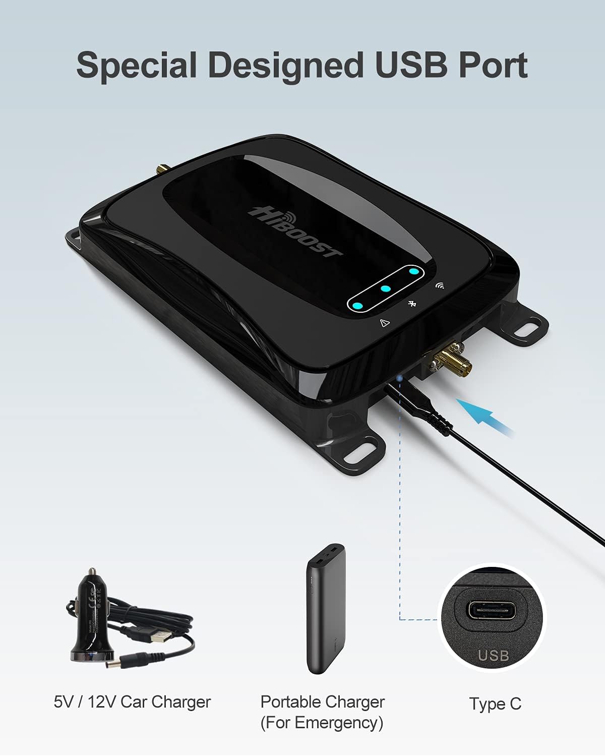 Car Cell Phone Booster with Magnetic Roof Antenna O333807