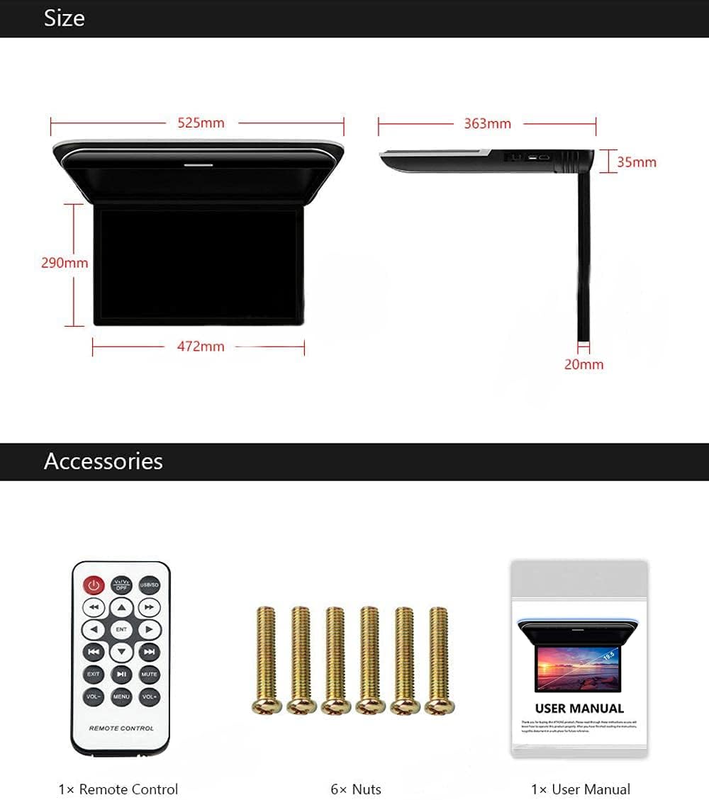 19.5 inch Car Roof Monitor with HDMI D73819