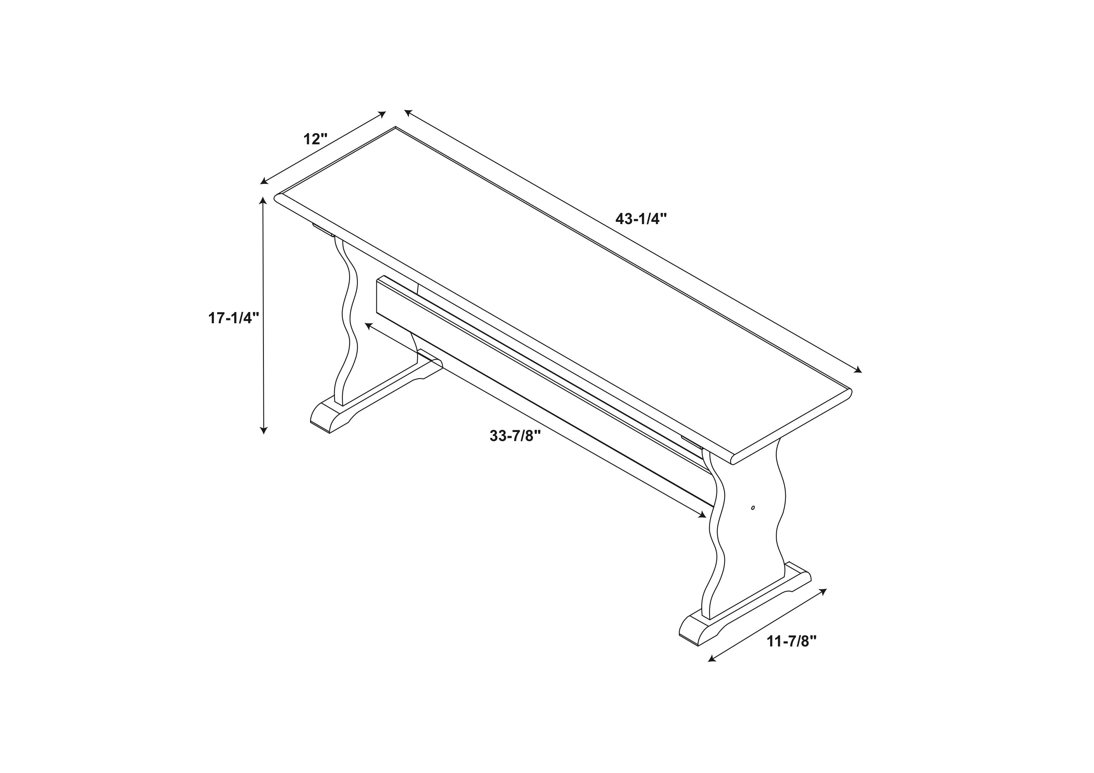 Natural Finish Bench M88080
