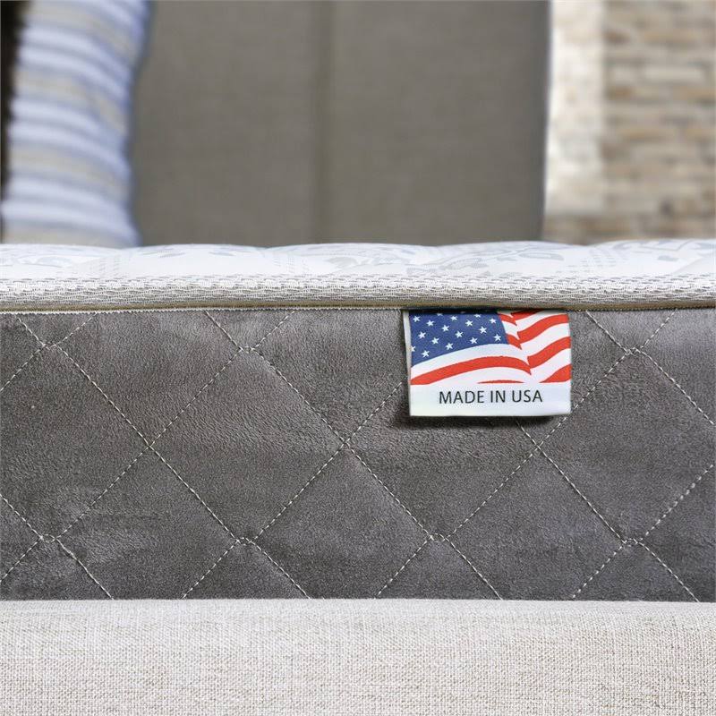White Fabric King Tight Top Mattress S462354