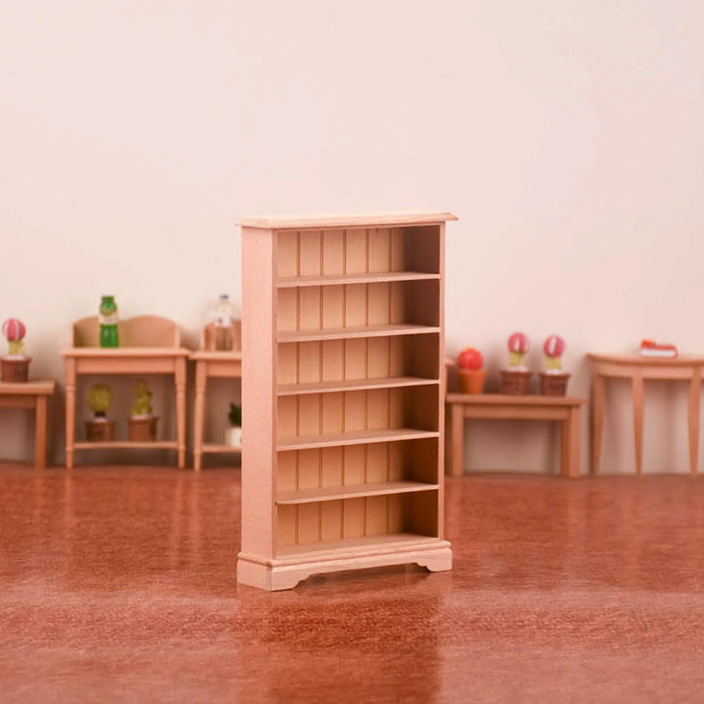 Dollhouse Miniature Wooden Bookcase Display Shelf A544945