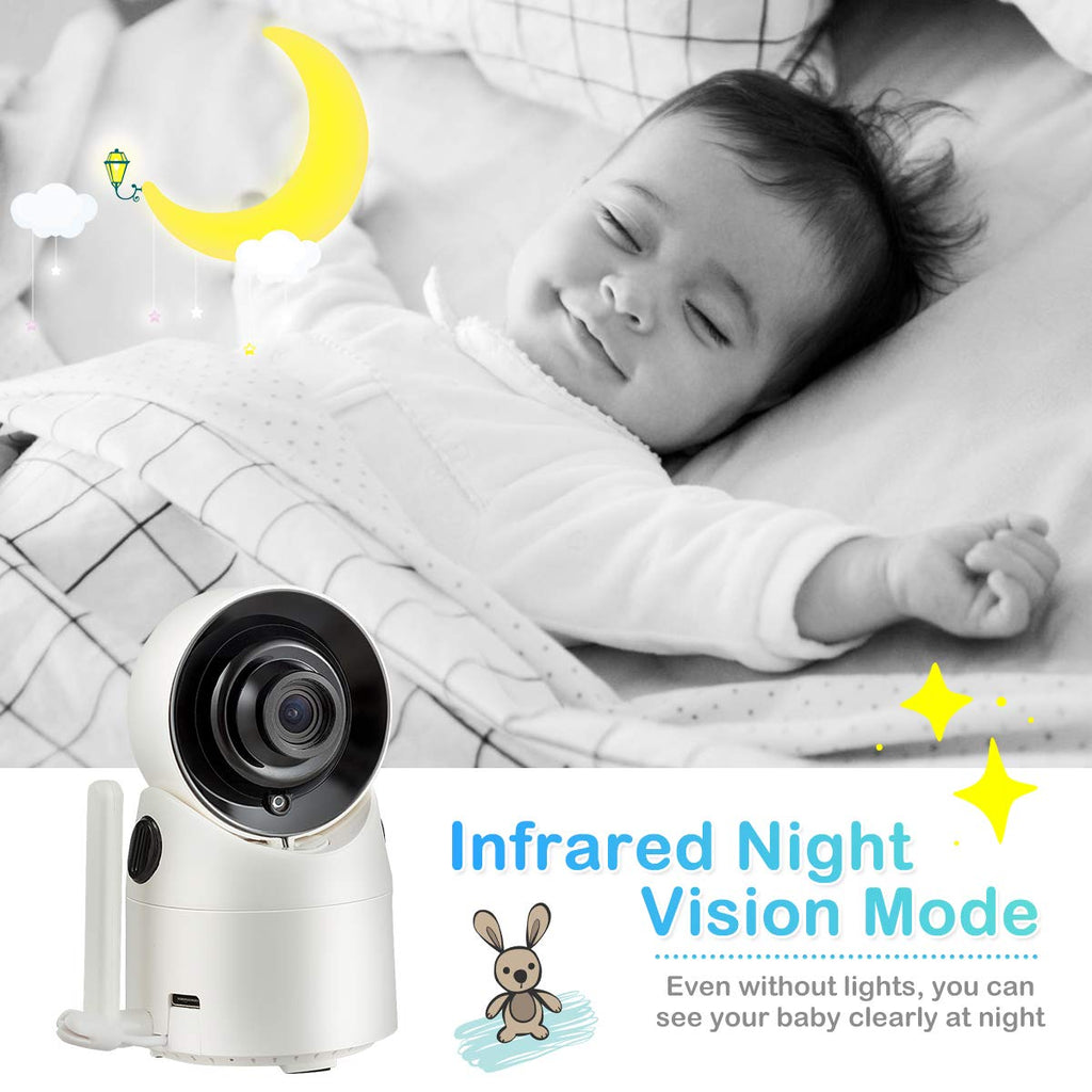 3.5'' LCD Video Baby Monitor, 2-Way Audio, Infrared Night Vision, Pack of 2 K846927