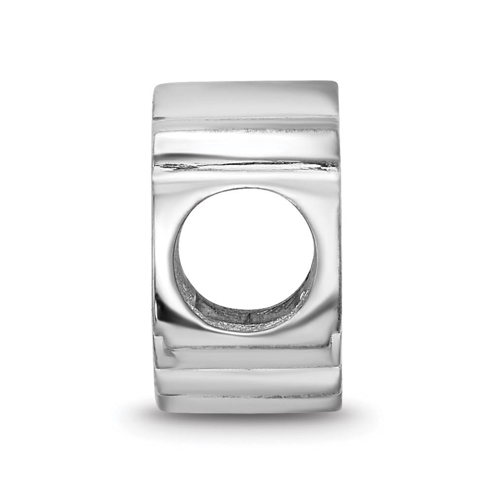 Sterling Silver Enameled Logo Bead S964027