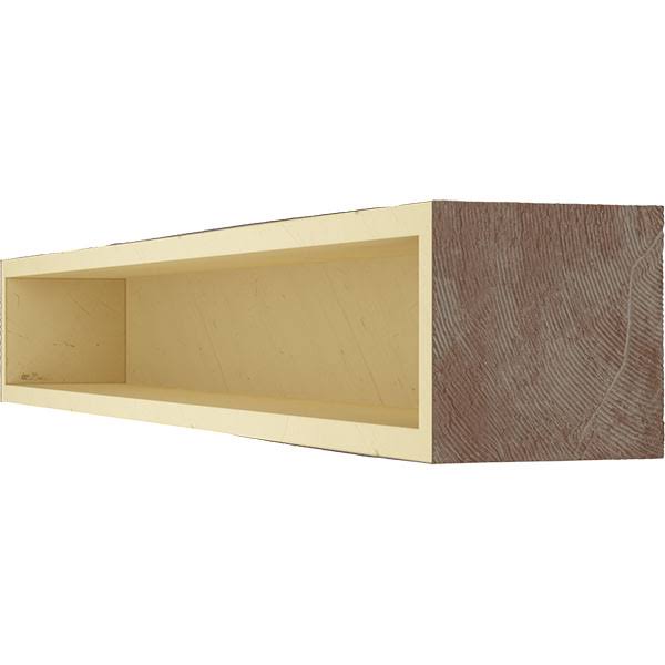 Hand Hewn Faux Wood Fireplace Mantel, Aged Pecan U2851