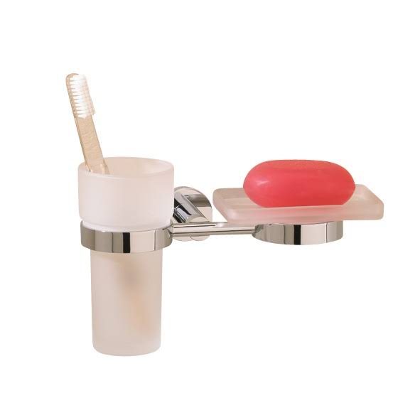 Unlacquered Brass Tumbler/Soap Dish Holder Q75428