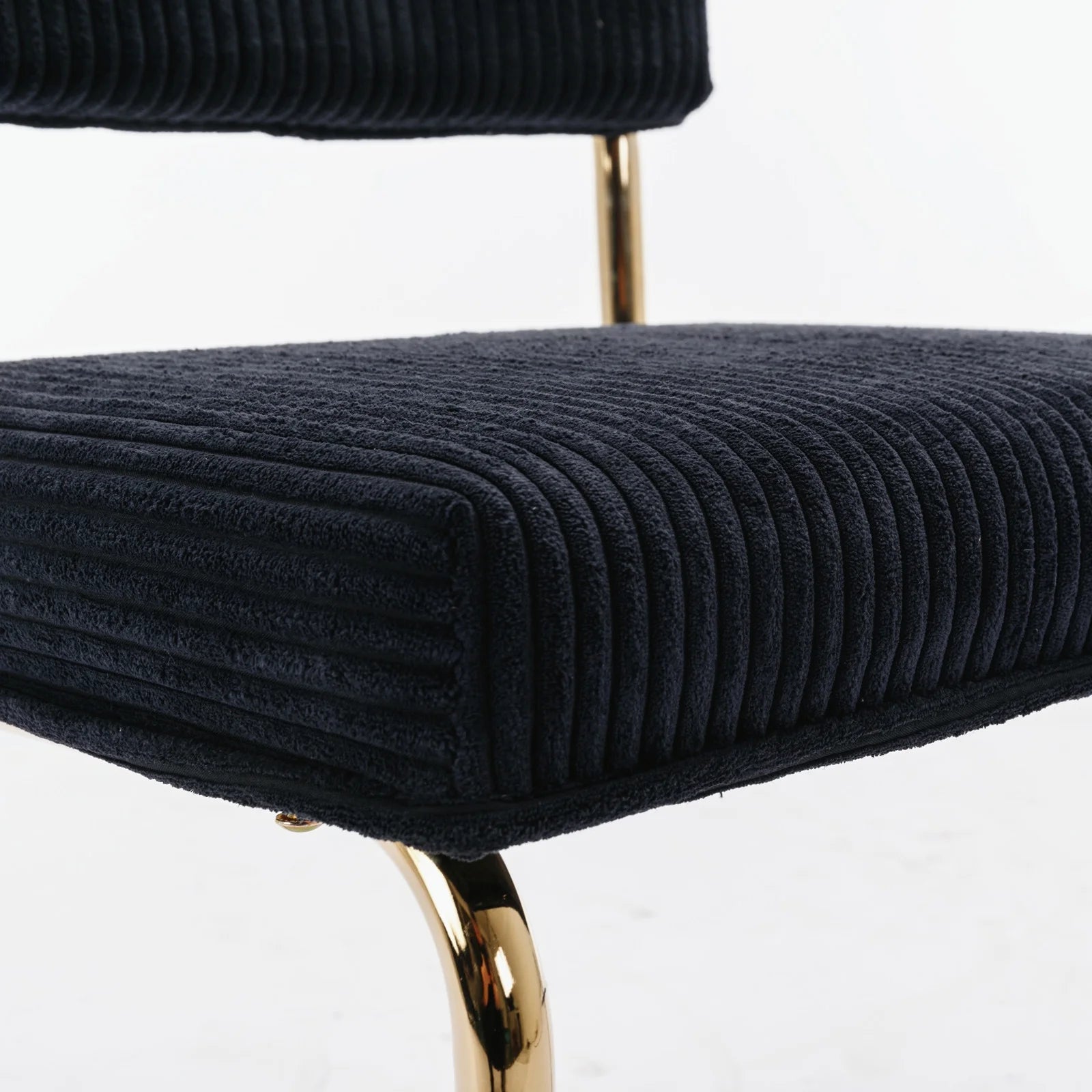 Black Corduroy Dining Chairs Set of 4 L874763