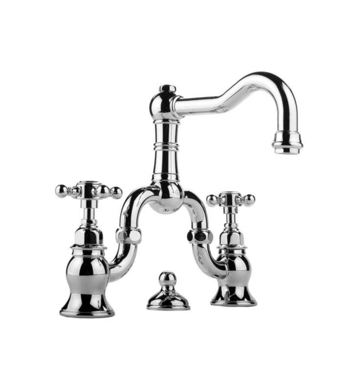 Polished Chrome Widespread Bridge Lavatory Faucet E2488