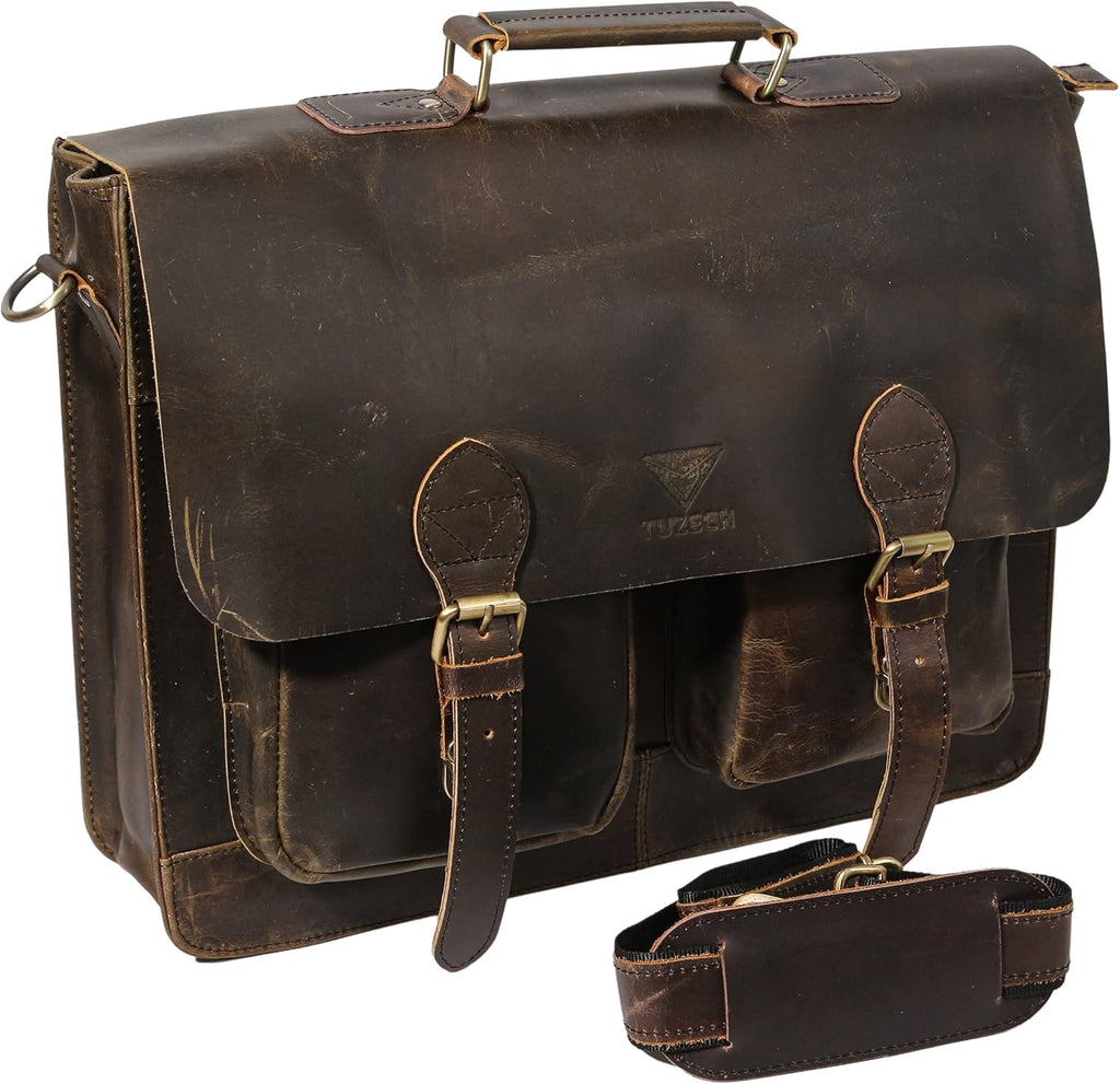 Retro Leather Laptop Messenger Bag W8010