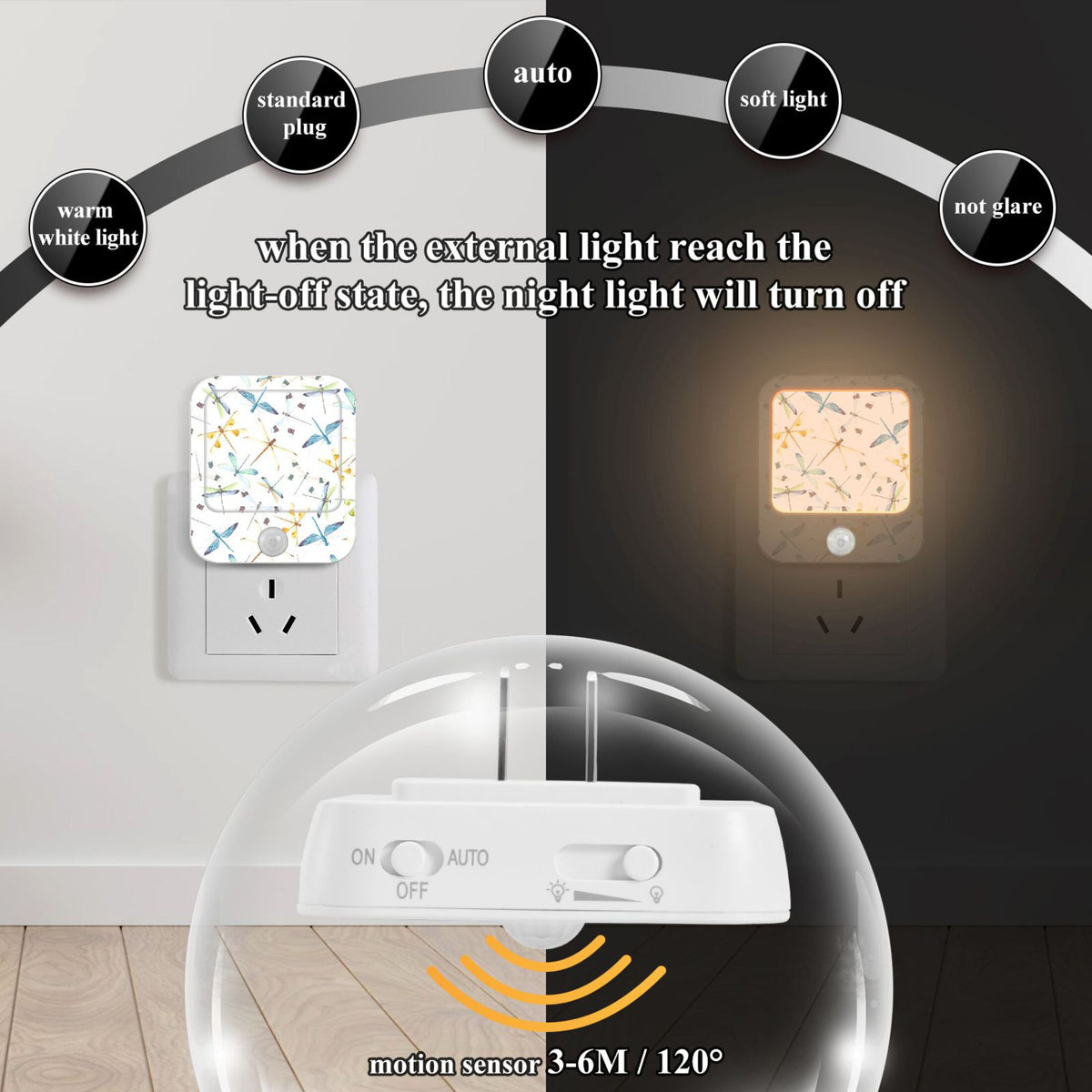 LED Motion Sensor Night Light 2 Pack G19940