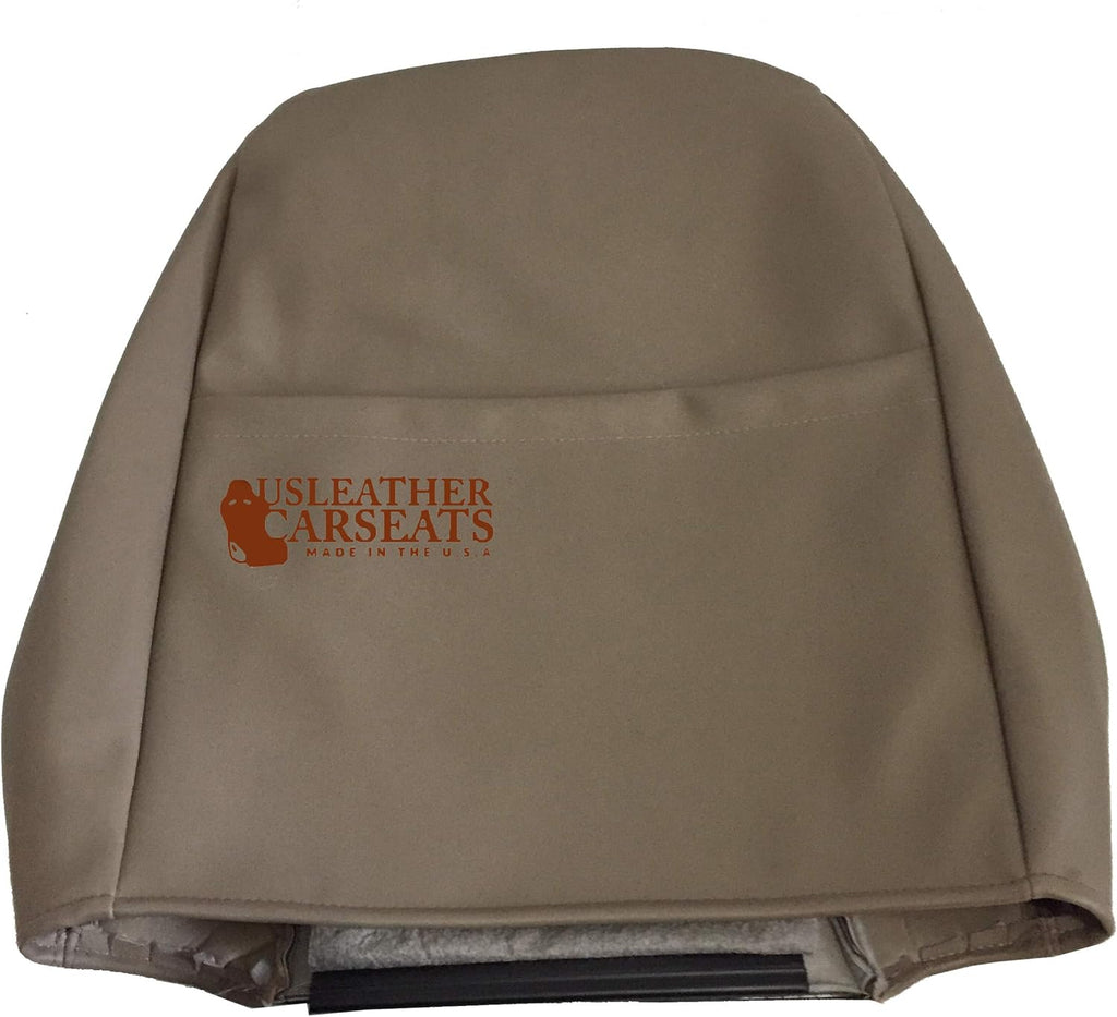 Perforated Leather Seat Cover Two Tone Tan R395467