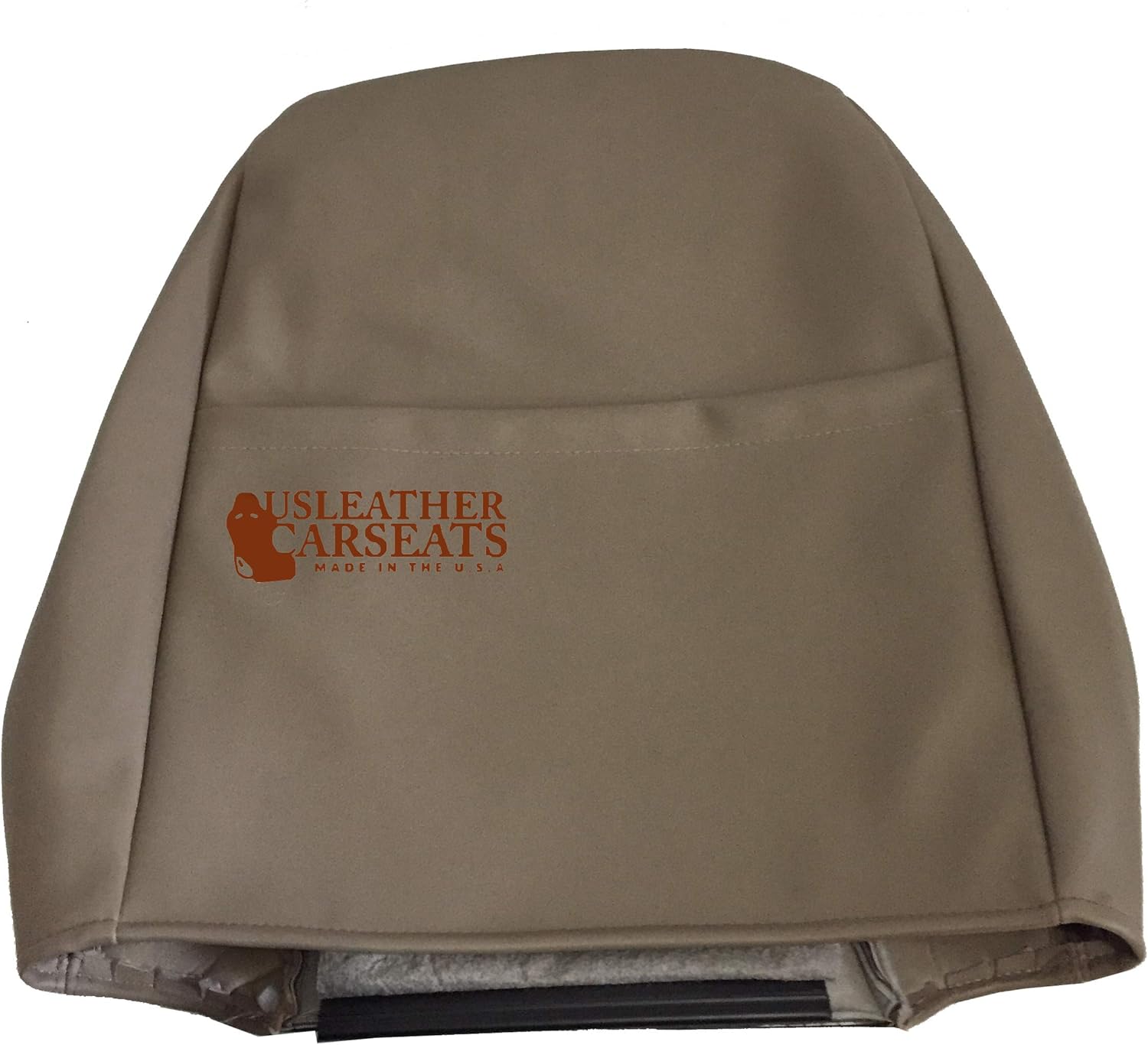 Perforated Leather Seat Cover Two Tone Tan R395467