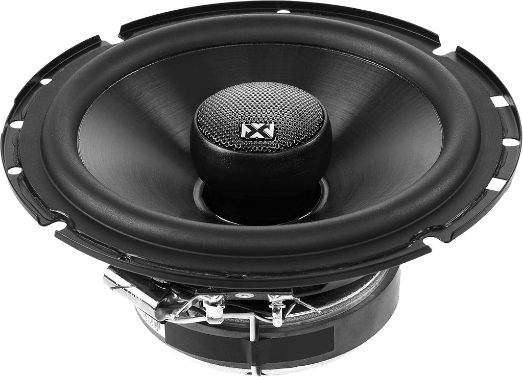 6 1/2 inch 100 watt RMS 2-Way Coaxial Car Speakers with Silk Dome Tweeters, Set of 2 M3628