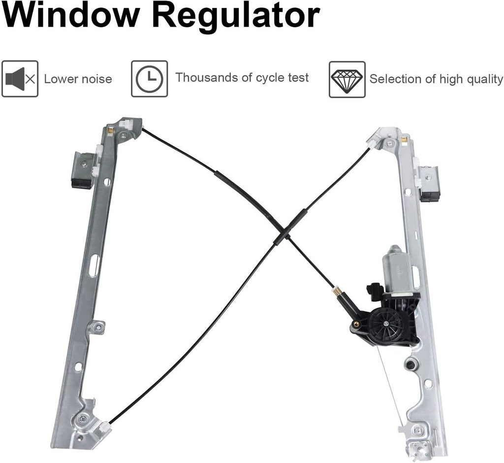 Front Left Driver Side Power Window Regulator with Motor Assembly Pack of 2 W58247