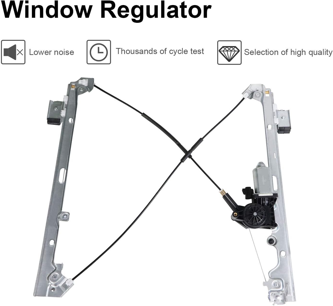 Front Left Driver Side Power Window Regulator with Motor Assembly Pack of 2 W58247