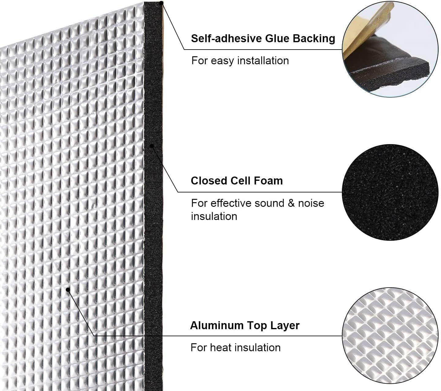 6mm Car Sound Deadener Heat Insulation Mat A3677