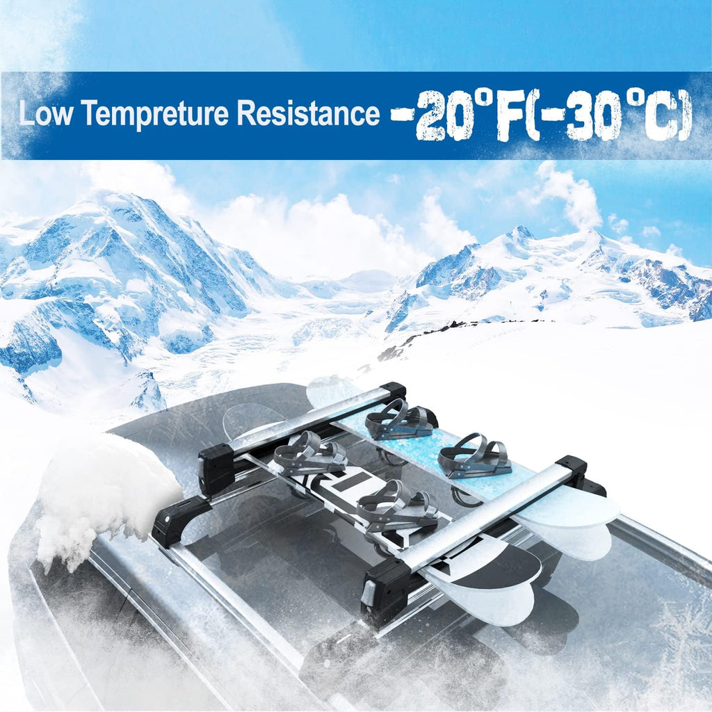 Universal Ski & Snowboard Car Rack with Anti-Theft Lock, 35 Fits Up to 6 Pairs of Skis or 4 Snowboards C127
